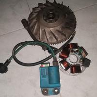 Accensione con il volano con la corona dentata