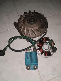 Accensione con il volano con la corona dentata