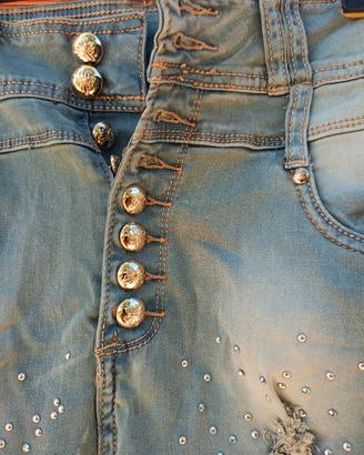 Jeans Skinny Donna, TG XS , Y2K Vintage  NUOVO 