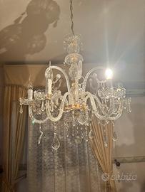 Lampadario e lampade da comodino Swarovski