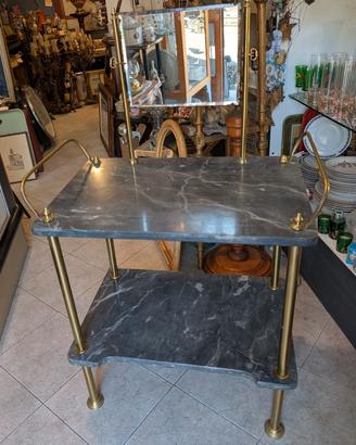 antica toilette ottone e marmo