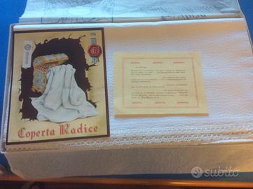 Coperta matrimoniale cotone con pizzo