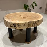 Tavolino tronco da salotto design in legno
