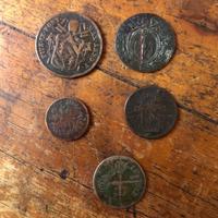 4 monete:  baiocchi vaticani e 1 soldo lomb. ven.