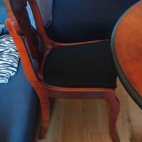 Tavolo + 4 sedie biedermeier in ciliegio massello