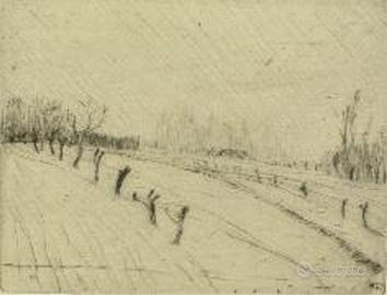 Quadro 'Brianza invernale' di Fulvio Comi