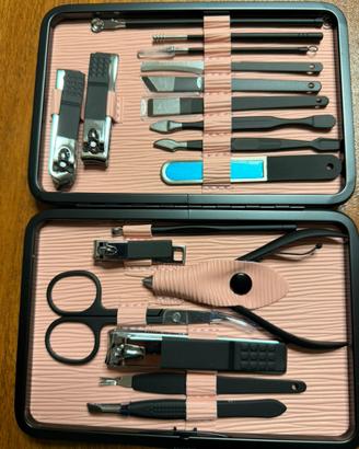 Set Manicure e Pedicure 18 pz in acciaio inox