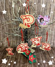 Pendagli natalizi con iniziali e nomi 🎄