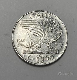 50 centesimi 1940 Vittorio Emanuele III