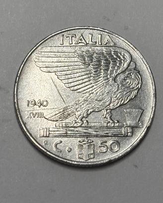 50 centesimi 1940 Vittorio Emanuele III