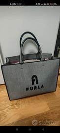 Borsa tote Furla grande grigia