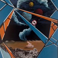 Quadro moderno geometrico pianeti