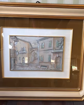 Quadro bassorilievo in argento Acca
