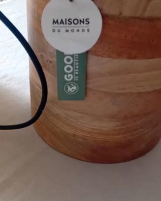 lampadario legno 
