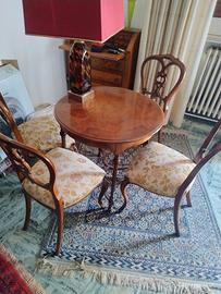 tavolo e 4 sedie '900 antiquariato liberty