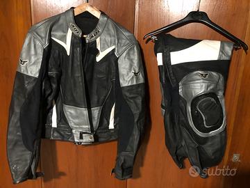 Tuta integrale divisibile  aql moto in pelle