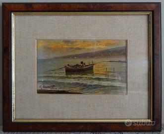 G. Esposito - Vecchio quadro dipinto olio