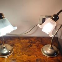 2 abat-jour paralume da comodino in ottone