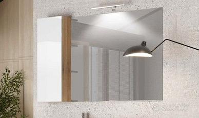 Specchio bagno con pensile - serie Amburgo