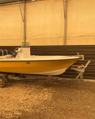 Barca in vetroresina, motore Yamaha 40 e carrello