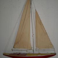 Modello barca a vela in legno da esposizione