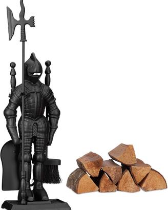 Accessori per camino CAVALIERE in ghisa da 4 pezzi