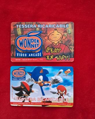 2 tessere ricaricabili Wonder Wondernet