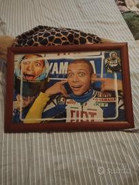quadro in noce e vetro Valentino Rossi 20 x 30