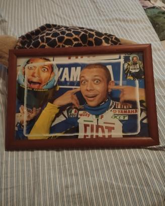 quadro in noce e vetro Valentino Rossi 20 x 30