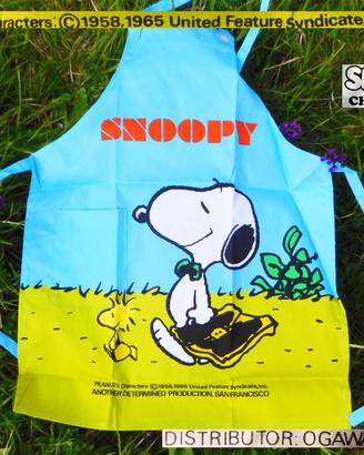 SNOOPY VINTAGE 1980 Grembiule cucina BAMBINO Nuovo