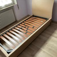 Letto singolo + rete a doghe + materasso Bedding