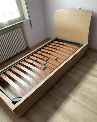 Letto singolo + rete a doghe + materasso Bedding