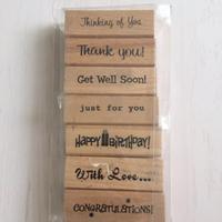 Set timbri legno scrapbooking