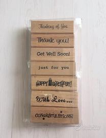 Set timbri legno scrapbooking