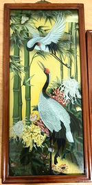 Quadro cinese fatto a mano 1950 pittura reversa