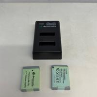 Caricabatterie + 2 batterie Canon g7x nuovo