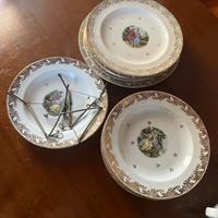 Piatti antichi dipinti  ceramica limoge