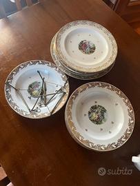 Piatti antichi dipinti  ceramica limoge