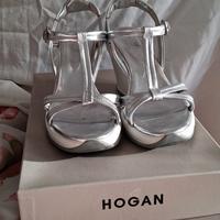 Sandalo alto Hogan argento 37