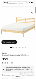 Base Letto TARVA Ikea NUOVA 140x200 (Mai usata ne