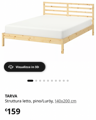 Base Letto TARVA Ikea NUOVA 140x200 (Mai usata ne