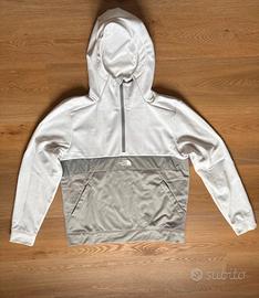 felpa north face bianca con cappuccio taglia XL