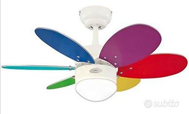 Ventilatore lampadario a soffitto, 4 colori