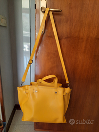 Borsa pelle gialla