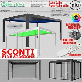 Pergola bioclimatica per ECOBONUS motorizzata LED