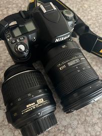 Nikon d80 con obiettivi e battery grip