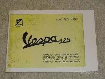 CATALOGO RICAMBI PIAGGIO VESPA 125 1951-1952
