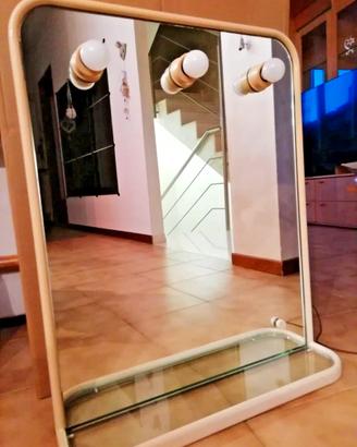 specchio bagno vintage in metallo
