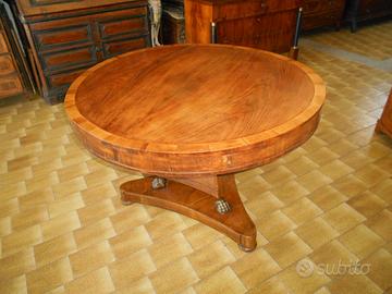 Tavolo antico Impero diametro 123 cm