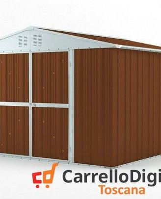 Box struttura lamiera Acciaio 327x307 legno scuro